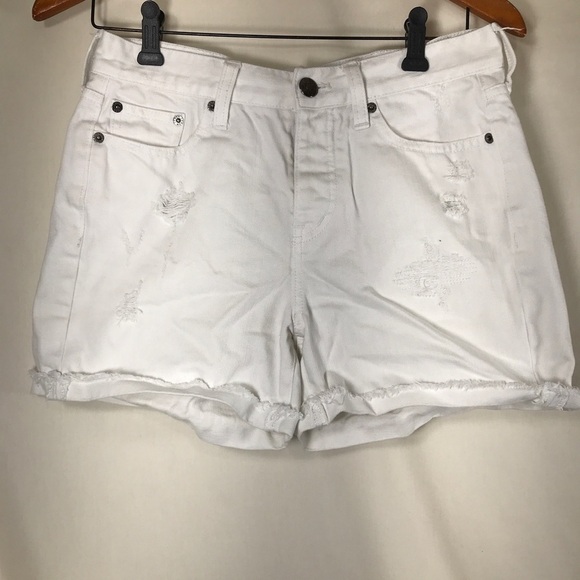 J. Crew Women's Shorts White Size 26 Distressed  Raw Hem denim - Picture 1 of 6